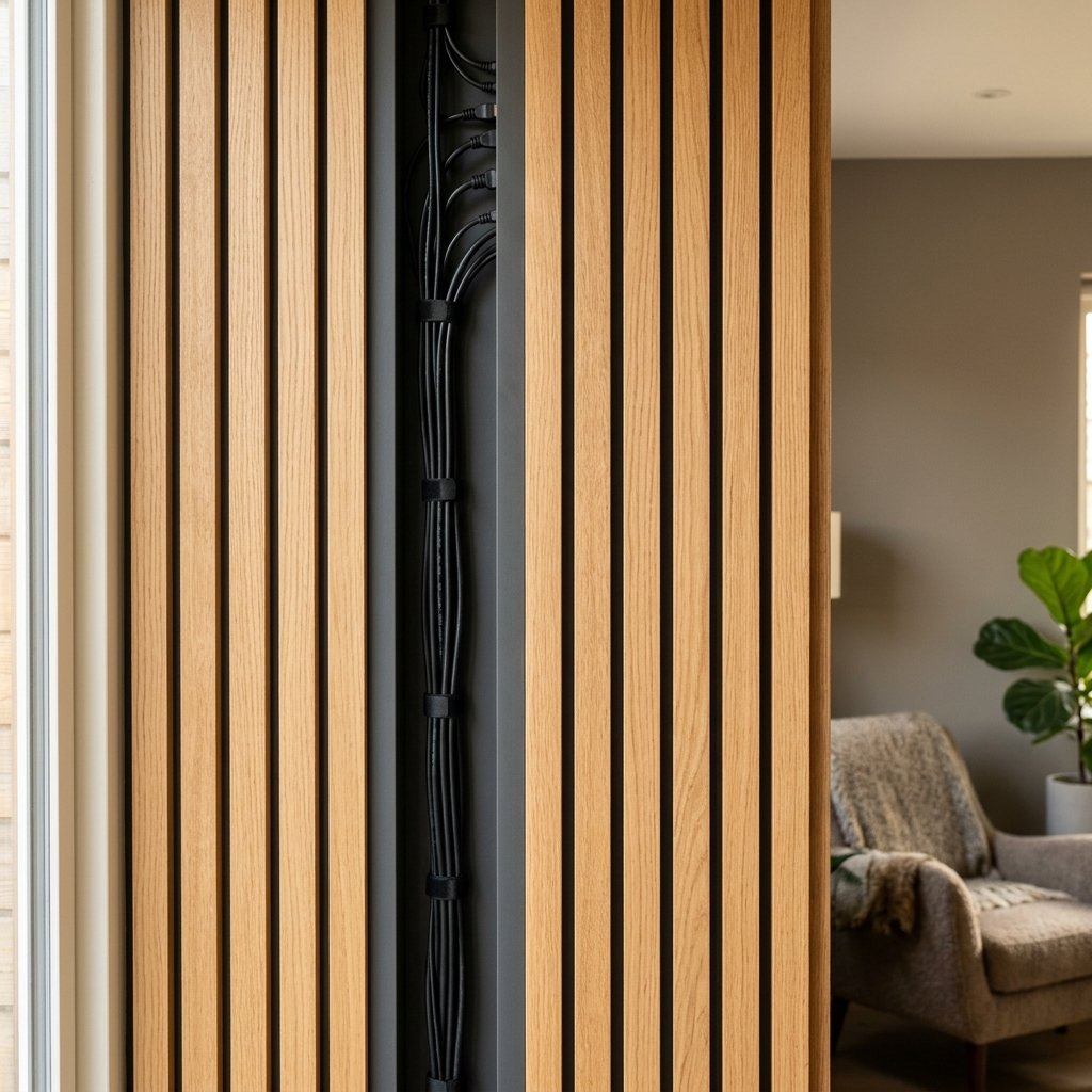 Acoustic Slat TV Walls: Cable Routing & Hidden Channels Guide
