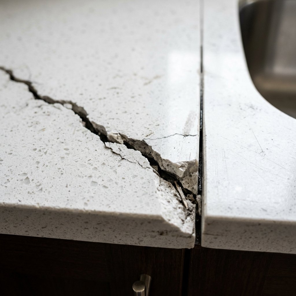 The Cost of DIY Kitchen Deflection: Stone Benchtop Crack Hazards