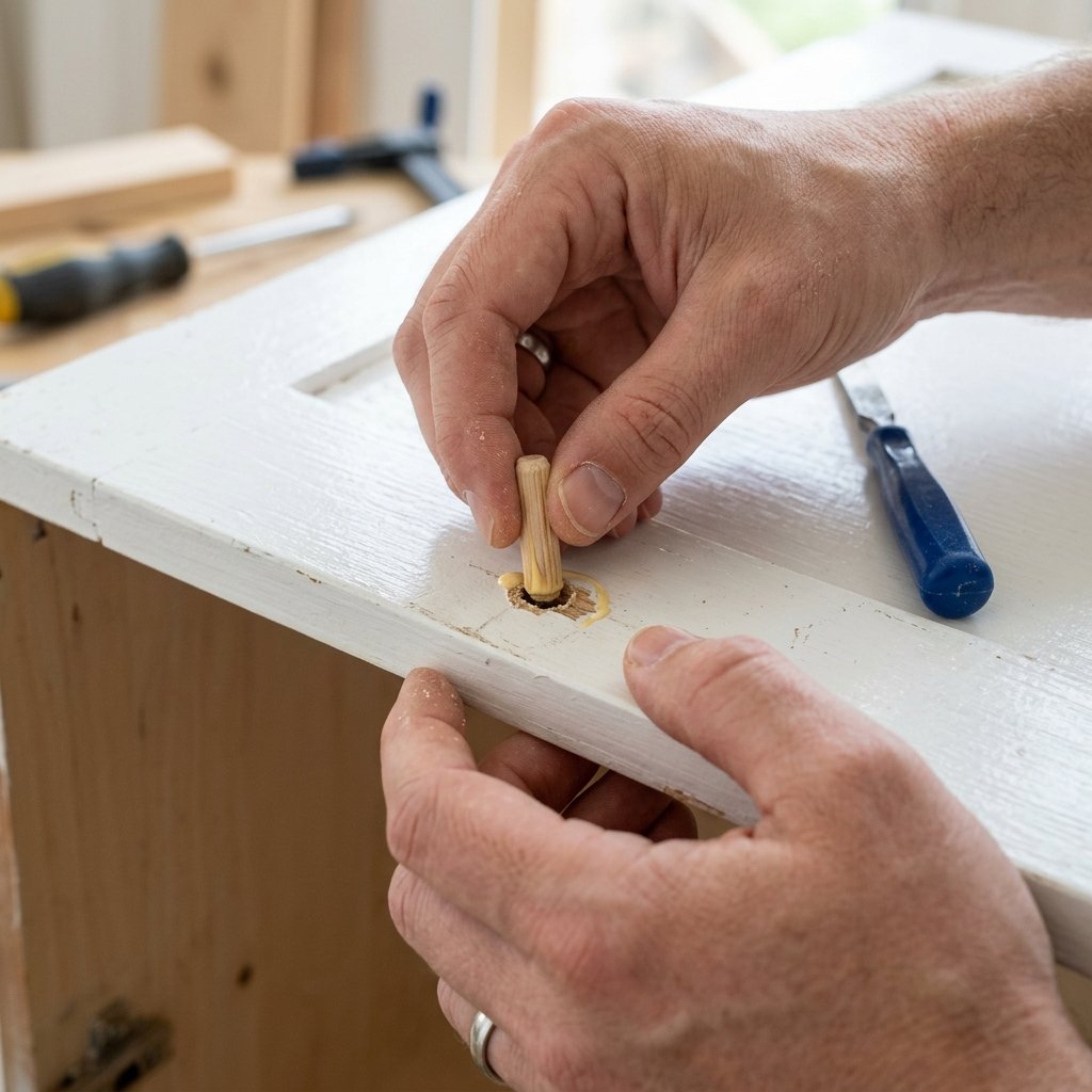 How to Fix Stripped Hinge Screw Holes in MDF Cabinets